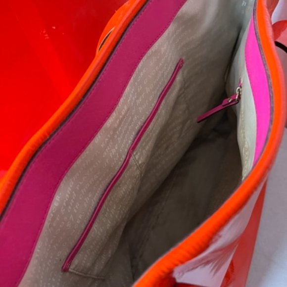 Kate Spade Fun Orange Pink Shoulder Bag - Picture 11 of 16